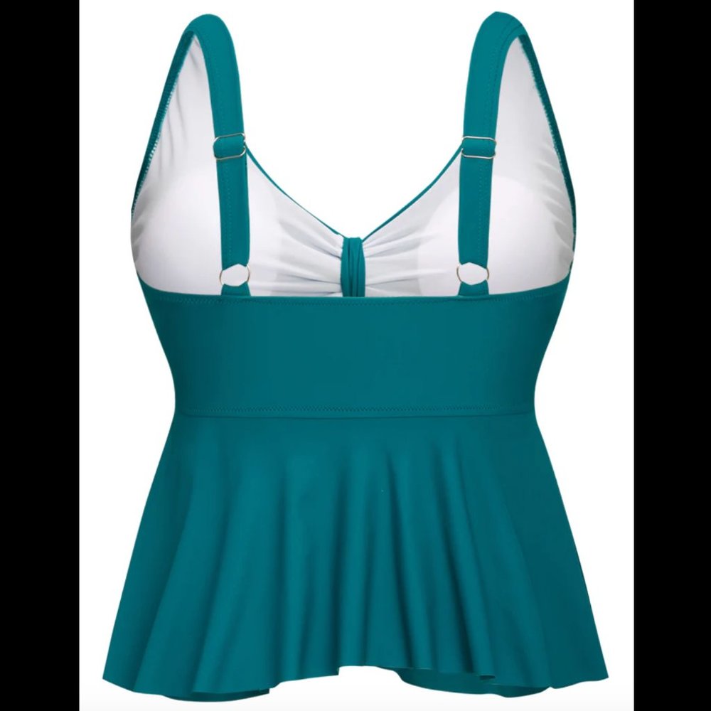 NWT BloomChic Teal Tankini top - Size 2X 18/20 - Picture 4 of 7